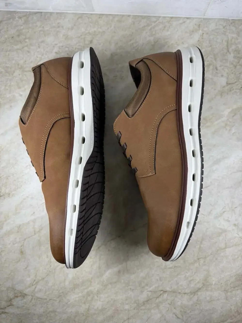 Lands’ End Men’s Sport Oxford Tan Brown Comfort Casual Shoes Size 13 CE20189MT